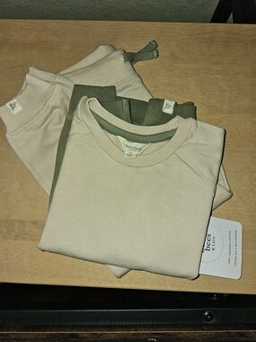 Burt's Bees Kids Sweatshirt Set - Beige & Olive